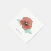 Red Peony Party Paper Napkin-set Servet (Hoek)