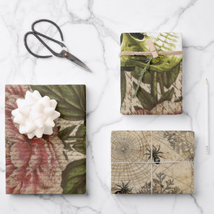 Red Peony Steampunk Inpakpapier Vel