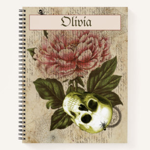 Red Peony Steampunk Notitieboek
