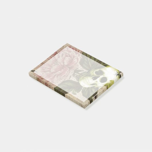 Red Peony Steampunk Post-it® Notes (Schuin)