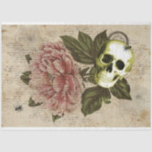 Red Peony Steampunk Tissuepapier (Voorkant)