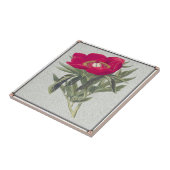 Red Peony Tegeltje (Zijkant)
