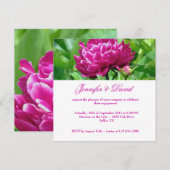 Red Peony Verloving Uitnodiging (Voorkant / Achterkant)