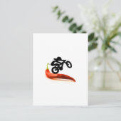 Red Pepper Bike Rider Briefkaart (Staand voorkant)