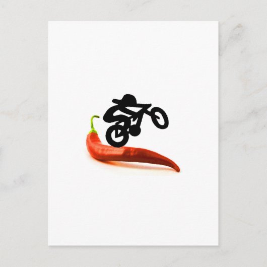 Red Pepper Bike Rider Briefkaart (Voorkant)