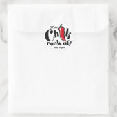 Red Pepper Chili Cook Off Contest Ronde Sticker (Tas)