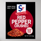 Red Pepper Crushed Sce Group Family Matching Hallo Poster (Voorkant)