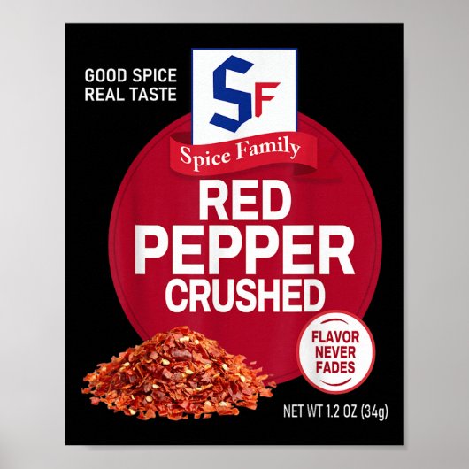 Red Pepper Crushed Sce Group Family Matching Hallo Poster (Voorkant)