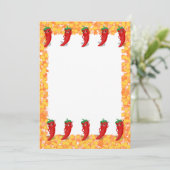 Red Pepper Diva Cartoon Invitation Kaart (Staand voorkant)