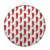 Red Pepper Diva Cartoon Pattern Dartbord (Voorkant)