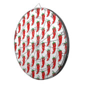 Red Pepper Diva Cartoon Pattern Dartbord (Voorkant Rechts)