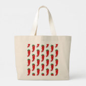 Red Pepper Diva Cartoon Pattern Grote Tote Bag (Achterkant)