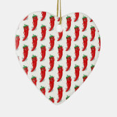 Red Pepper Diva Cartoon Pattern Keramisch Ornament (Rechts)