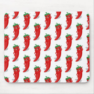 Red Pepper Diva Cartoon Pattern Muismat