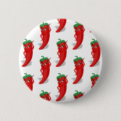 Red Pepper Diva Cartoon Pattern Ronde Button 5,7 Cm (Voorkant)