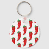Red Pepper Diva Cartoon Pattern Sleutelhanger (Voorkant)