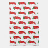 Red Pepper Diva Cartoon Pattern Theedoek (Verticaal)