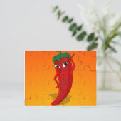 Red Pepper Diva Jigzaag Puzzle Briefkaart (Staand voorkant)