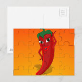 Red Pepper Diva Jigzaag Puzzle Briefkaart (Voorkant / Achterkant)