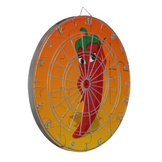 Red Pepper Diva Jigzaag Puzzle Dartbord (Voorkant Links)