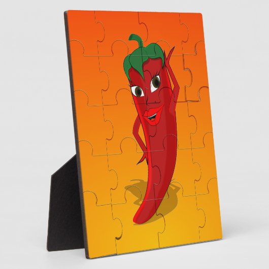 Red Pepper Diva Jigzaag Puzzle Fotoplaat (Zijkant)