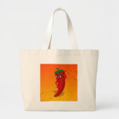 Red Pepper Diva Jigzaag Puzzle Grote Tote Bag (Voorkant)
