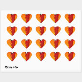 Red Pepper Diva Jigzaag Puzzle Hart Sticker (Vel)