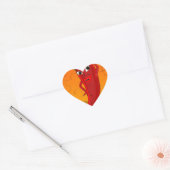 Red Pepper Diva Jigzaag Puzzle Hart Sticker (Envelop)