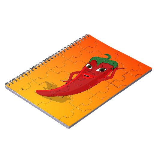 Red Pepper Diva Jigzaag Puzzle Notitieboek (Linkerzijde)
