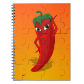 Red Pepper Diva Jigzaag Puzzle Notitieboek (Voorkant)