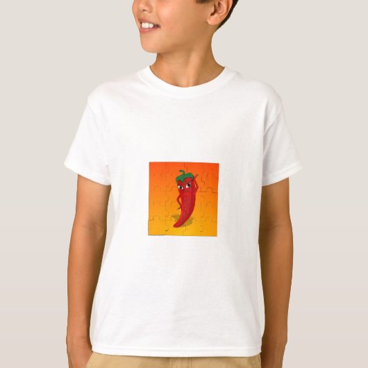 Red Pepper Diva Jigzaag Puzzle T-shirt (Voorkant)