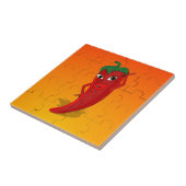 Red Pepper Diva Jigzaag Puzzle Tegeltje (Zijkant)