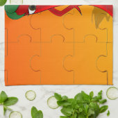 Red Pepper Diva Jigzaag Puzzle Theedoek (Gevouwen)