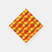 Red Pepper Diva Oranje Yellow Plaid Pattern Servet (Hoek)