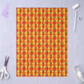 Red Pepper Diva Oranje Yellow Plaid Pattern Tissuepapier (Craft)
