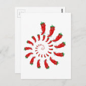 Red Pepper Diva Spiral Briefkaart (Voorkant / Achterkant)