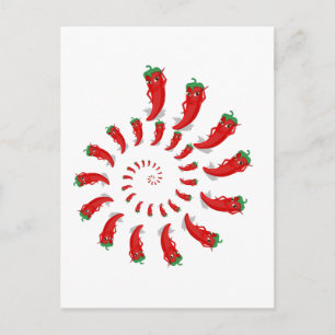 Red Pepper Diva Spiral Briefkaart