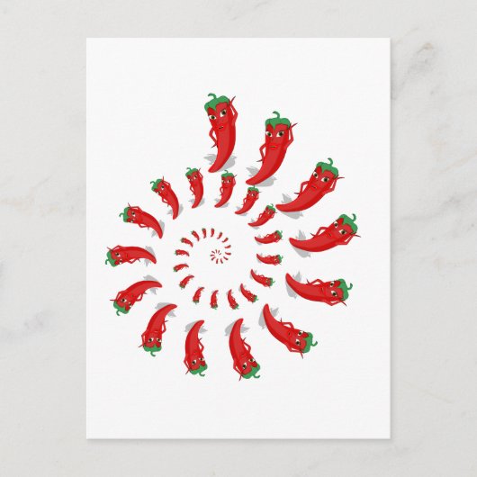 Red Pepper Diva Spiral Briefkaart (Voorkant)