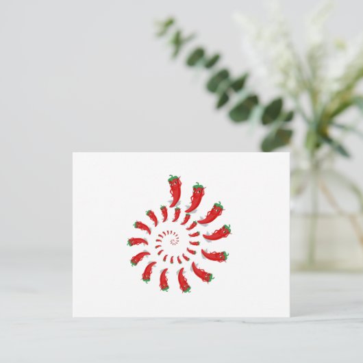 Red Pepper Diva Spiral Briefkaart (Staand voorkant)