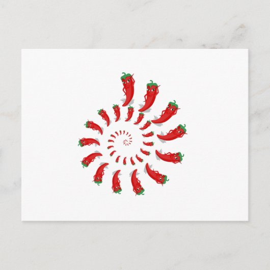 Red Pepper Diva Spiral Briefkaart (Voorkant)