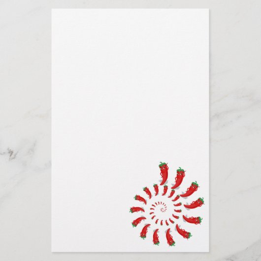 Red Pepper Diva Spiral Briefpapier (Voorkant)