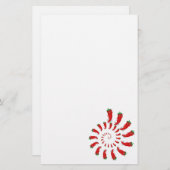 Red Pepper Diva Spiral Briefpapier (Voorkant / Achterkant)