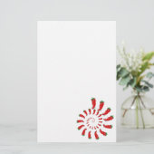 Red Pepper Diva Spiral Briefpapier (Staand voorkant)