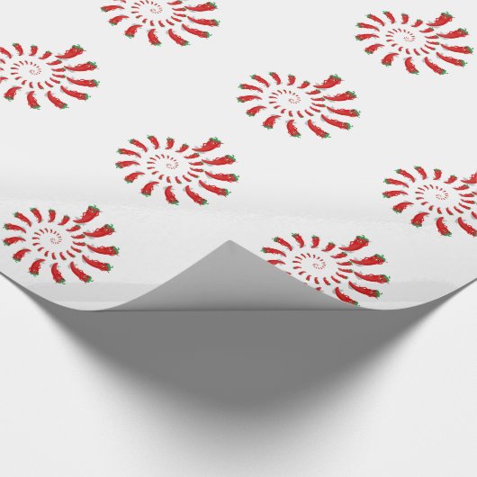 Red Pepper Diva Spiral Cadeaupapier (Hoek)