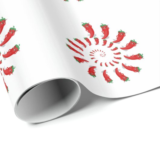 Red Pepper Diva Spiral Cadeaupapier (Rol Hoek)
