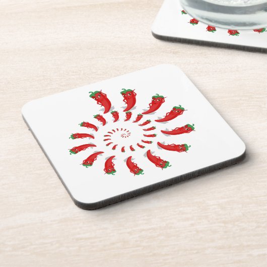 Red Pepper Diva Spiral Drankjes Onderzetter (Linkerzijde)