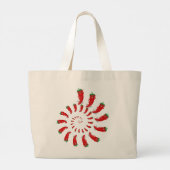 Red Pepper Diva Spiral Grote Canvas tas (Achterkant)