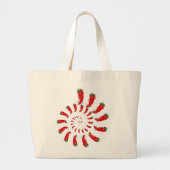 Red Pepper Diva Spiral Grote Canvas tas (Voorkant)