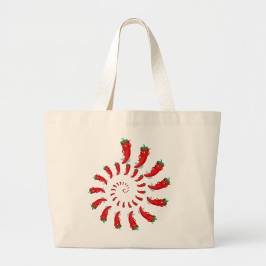 Red Pepper Diva Spiral Grote Canvas tas (Voorkant)