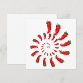 Red Pepper Diva Spiral Invitation (Voorkant / Achterkant)